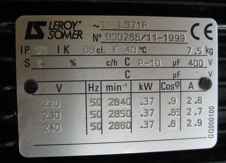 Pompe Leroy Somer LS71P
