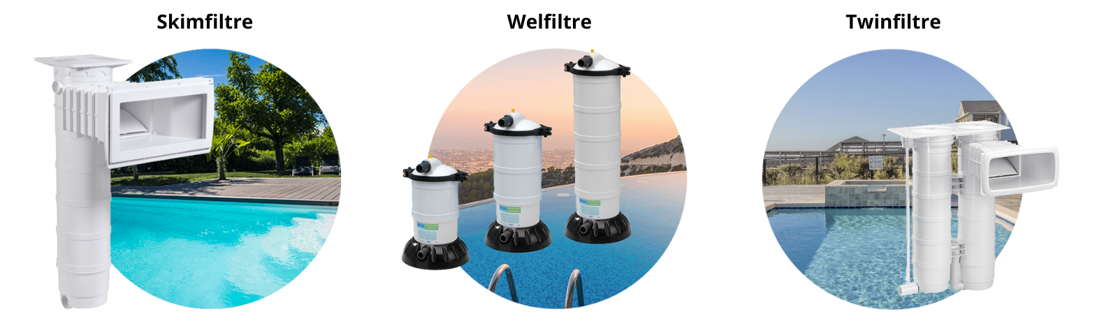 Différents système de filtration compatibles Weltico C7