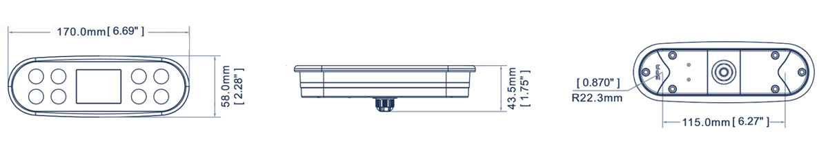Dimensions Clavier Spa PB554 Joyonway