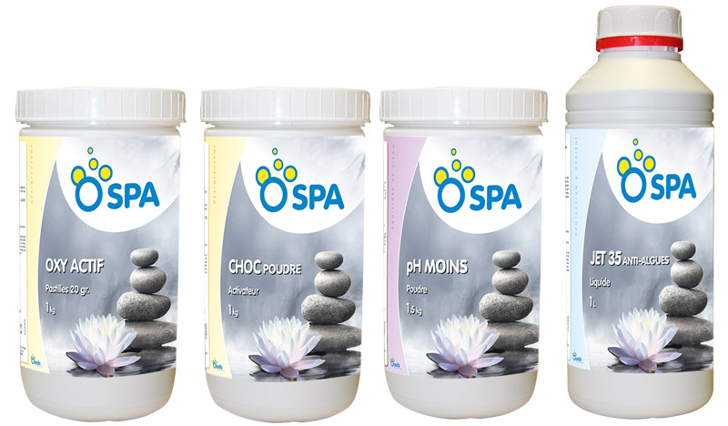 Contenu du kit de traitement spa Oxygène actif ospa